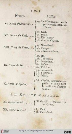 § II: l’Égypte moyenne