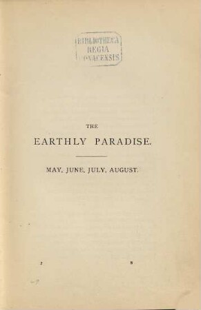The poetical works of William Morris, II. The Earthly Paradise : A poem