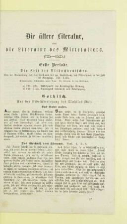 Erste Periode. Die Zeit des Althochdeutschen