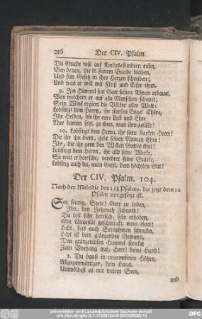 Der CIV. Psalm. 104.
