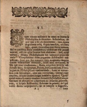 Ad actum oratorium in illustri gymnasio Erlangensi ... publice habendum ... invitat, de invalescente inter pontificios meliorum litterarum, philosophicae praesertim recentioris cultura ...