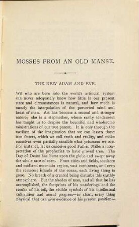 Tales, [11]. The New Adam and Eve ... : (Mosses from an old Manse)