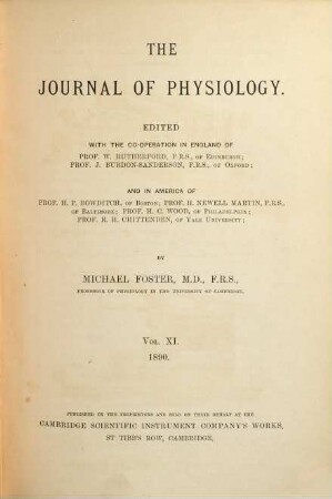 The journal of physiology. 11. 1890