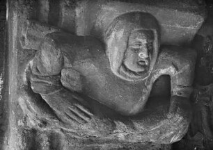 Das Südportal von Notre Dame mit Vorhalle — Konsole mit Bäcker?
