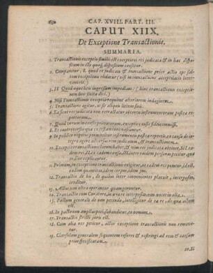 Caput XIIX. De Exceptione Transactionis