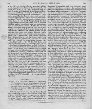 Galletti, J. G. A.: Geographie für Frauenzimmer. Ein unterhaltendes Lesebuch zum Schul- und Selbstunterricht. Kassel: Luckhardt 1828