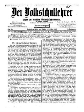 Der Reichsschulgesetz-Entwurf