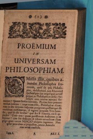 Cursus Philosophicus, Brevi & Clara Methodo : In Tres Tomulos Distributus, 1. Logica