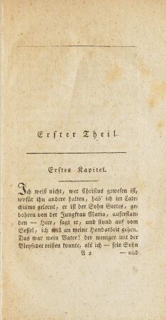 Erstes Kapitel