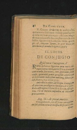 IX. Locus. De Coniugio.