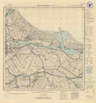 1678 (alte Nr.: 392) Weichselmünde, Meßtischblatt (4cm - Karte)