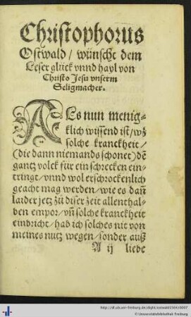 An den Leser