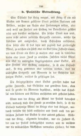 b. Politische Betrachtungen.