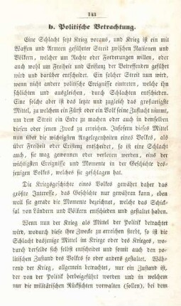b. Politische Betrachtungen.