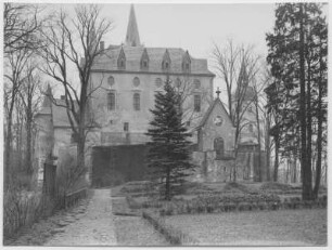 Neuhausen. Schloß Purschenstein. Rückansicht vom Park