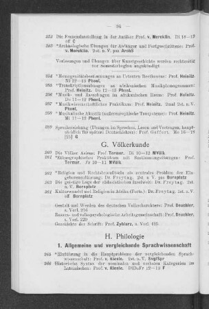 G. Völkerkunde