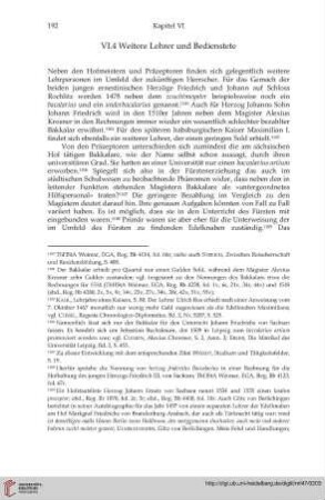 VI.4 Weitere Lehrer und Bedienstete