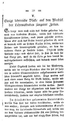 Einige lehrreiche Blicke auf den Wechsel der Lehrmethoden jüngerer Zeiten