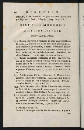 102-127, Histoire Moderne