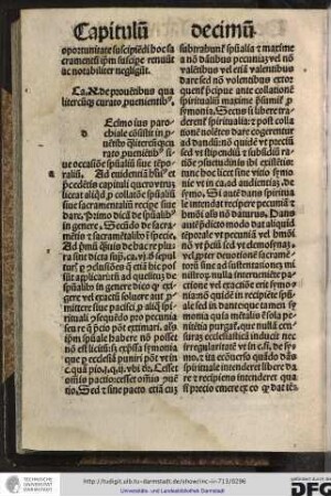 Capitulum X de proventibus qualitercumque curato provenientibus.