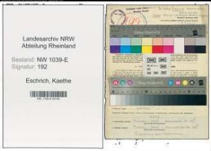 Entnazifizierung Kaethe Eschrich , geb. 19.12.1899 (Studienraetin)