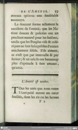 L' Amitié est tendre
