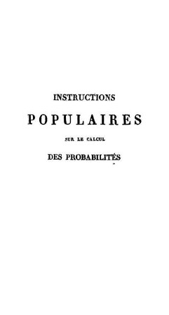 Instructions populaires sur le calcul des probabilités