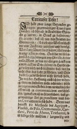 Curieuser Leser!