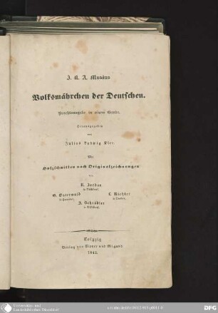 Volksmährchen der Deutschen