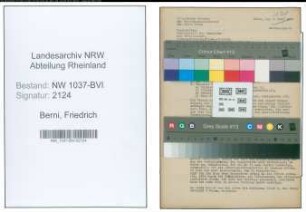 Entnazifizierung Friedrich Berni , geb. 29.09.1901 (Dreher)