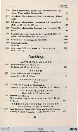 Nachtrag (Nr. 226-241)