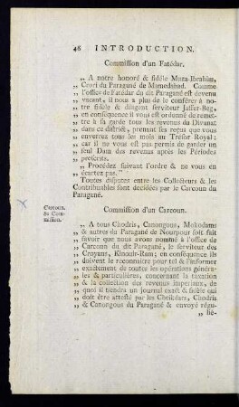 48-49 Commission d'un Fatédar/Commission d'un Carcoun
