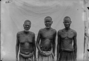 Männer der Yao und Mann der Makua (Deutsch-Ostafrikaexpedition 1906-1907)