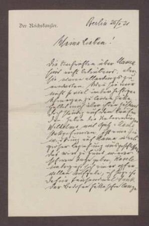 Schreiben von Constantin Fehrenbach, Berlin, an Elisabeth Rosset, Familiäre Angelegenheiten und die Situation in Schlesien
