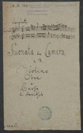Sonatas; vl, ob, bc; b-Moll