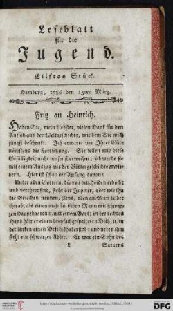 Eilftes Stück