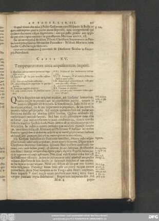 Caput XV. Temperamentum circa acquisitionem imperii.
