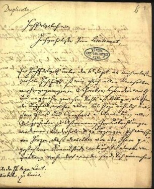 5) Bernstorff an Niebuhr in Kairo, Kopenhagen, 27. November 1761