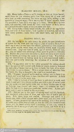 Baking meat, &c.