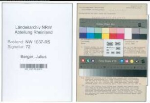 Entnazifizierung Julius Berger , geb. 16.12.1896 (Lehrer)