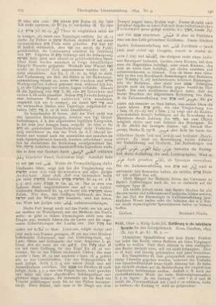 236-237 [Rezension] Prill, Jos., Einführung in die hebräische Sprache