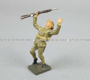 Massefigur: Verwundeter englischer Soldat, rückwärts fallend
