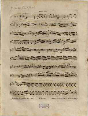Trois grands duos concertans : pour piano et violon ; op. 30, 1. 1er duo. - Ca. 1826. - 2 St. - Pl.-Nr. M.S. 447
