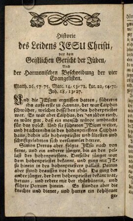 262-292, Historie; Die I. Betrachtung.