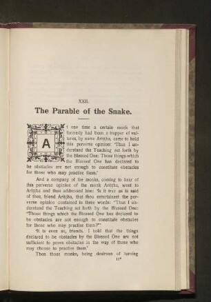 XXII. The Parable of the Snake.