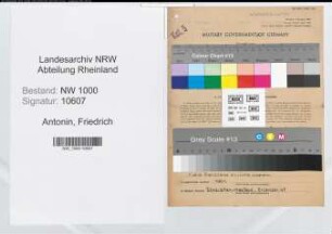 Entnazifizierung Friedrich Antonin, geb. 26.03.1918 (Schweisser)