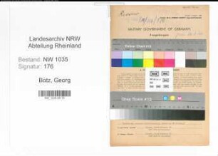 Entnazifizierung Georg Botz , geb. 24.12.1900 (Buchhalter)