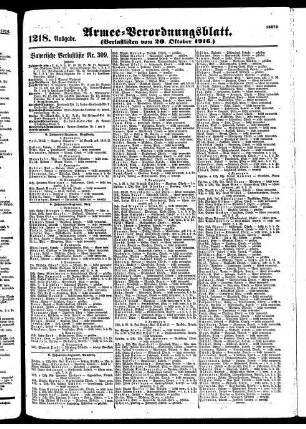 1218.Ausgabe. Freitag, 20. Oktober 1916