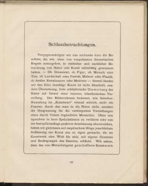 Schlussbetrachtungen.