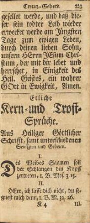 Etliche Kern- und Trost-Sprüche.